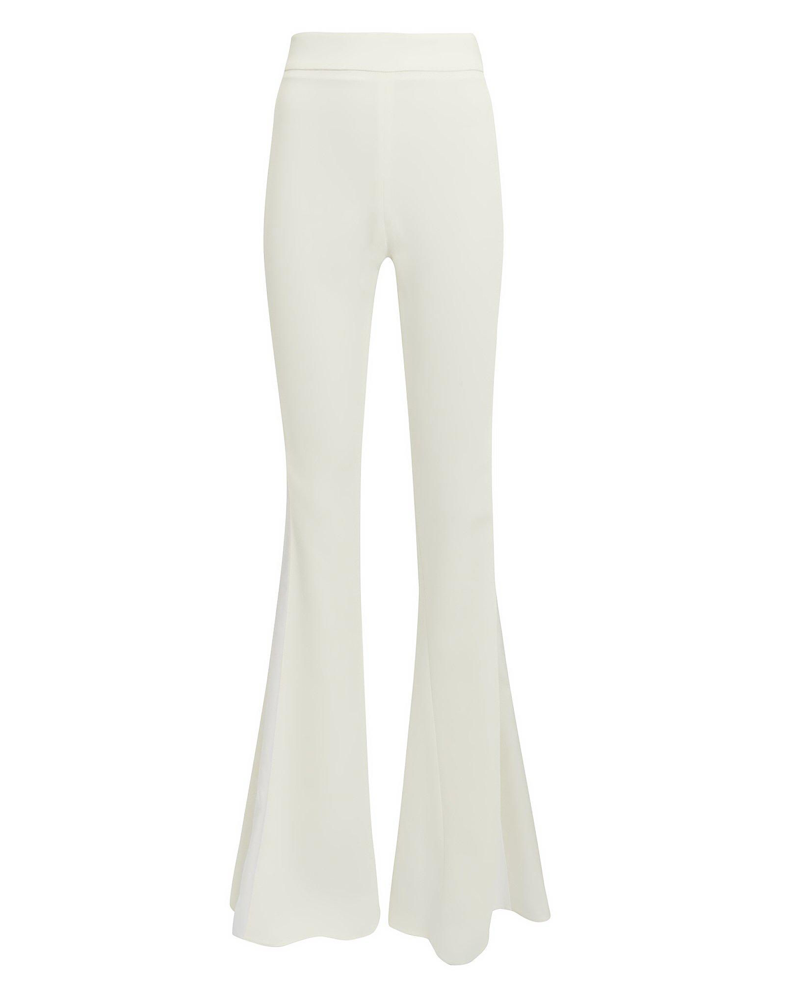 white flare leg pants