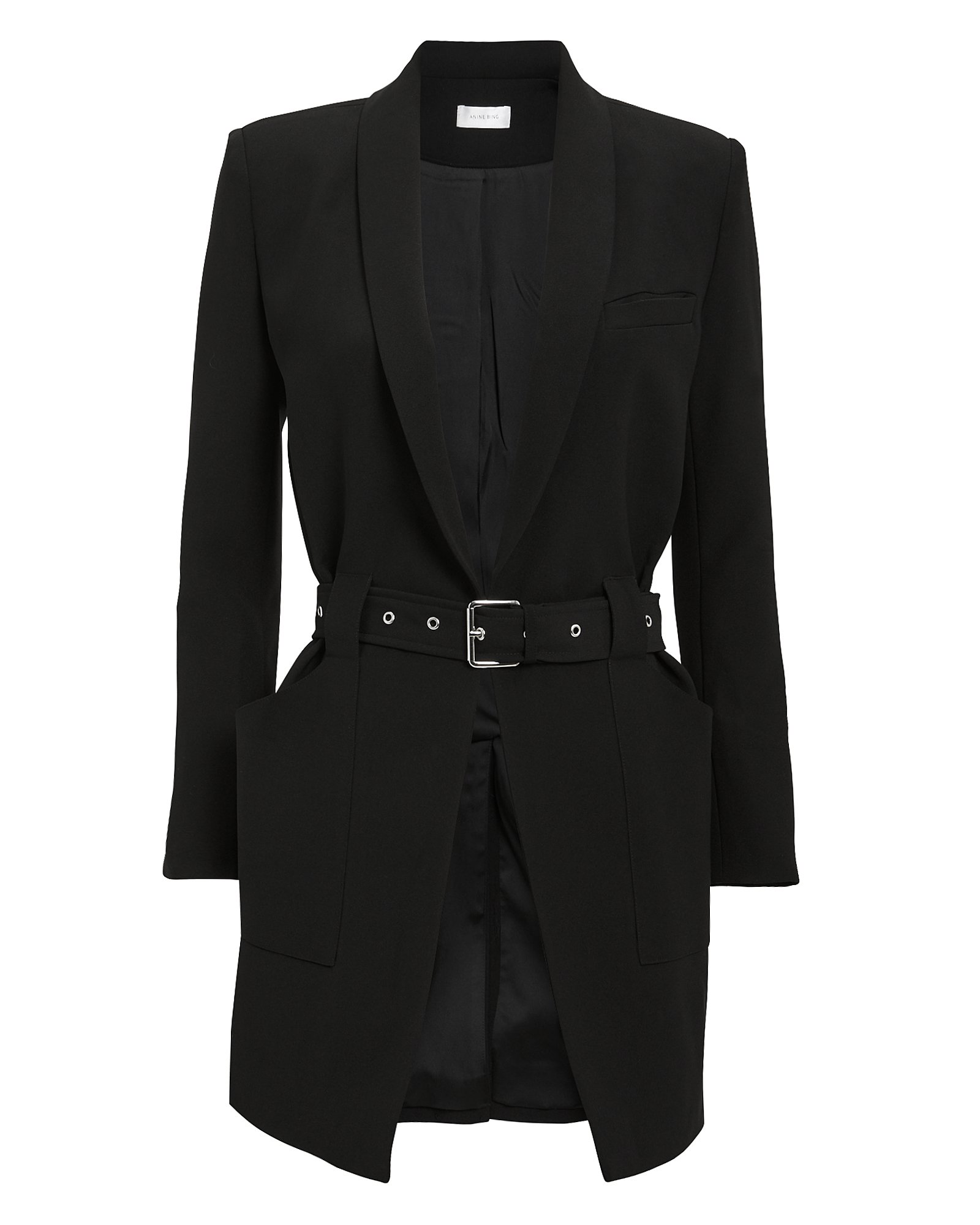 Anine Bing Charlotte Belted Blazer In Black | ModeSens