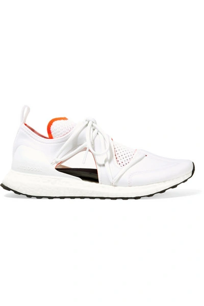 Shop Adidas By Stella Mccartney Ultraboost T Cutout Neoprene And Primeknit Sneakers In White