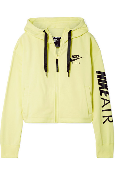 yellow nike crop hoodie