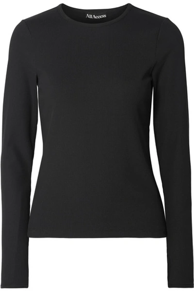 Shop All Access Session Ribbed Stretch Top In Black