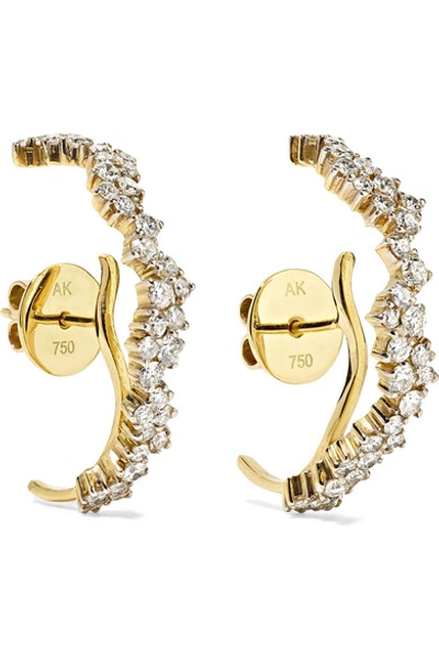 Shop Ana Khouri Sadie 18-karat Gold Diamond Earrings