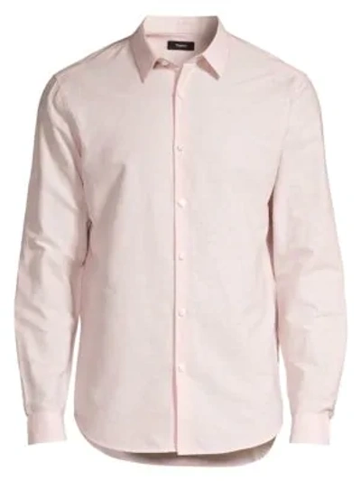 Shop Theory Men's Irving Essential Linen & Cotton Shirt In Tint