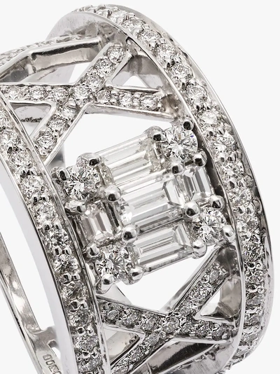 Shop Mindi Mond 18k White Gold Clarity Diamond Ring In Metallic