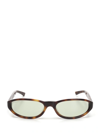 Shop Balenciaga Round Sunglasses In Brown