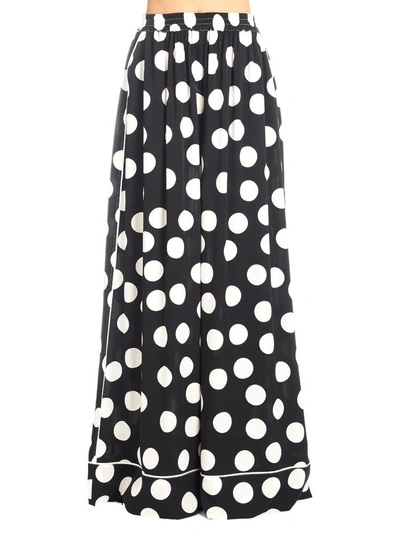 Shop Dolce & Gabbana Polka Dot Oversized Pants In Multi