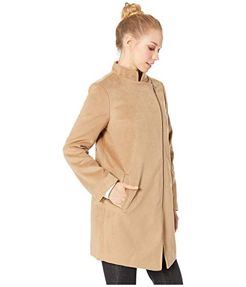 Jack By Bb Dakota Zip To My Heart Melton Coat Camel Modesens