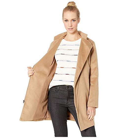 Jack By Bb Dakota Zip To My Heart Melton Coat Camel Modesens