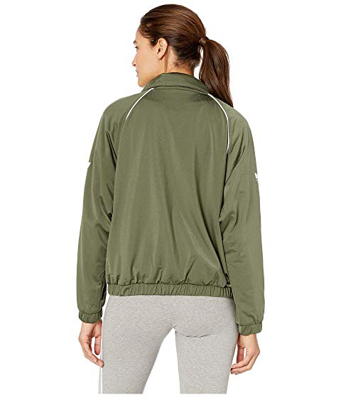 adidas track top base green