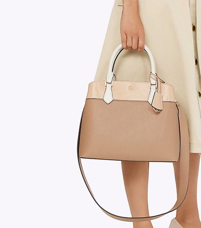 Tory burch robinson triple compartment tote hotsell