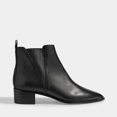 Shop Acne Studios Jensen Small Grained Boots In Black Leather