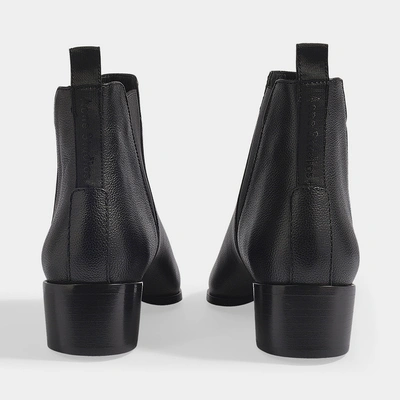 Shop Acne Studios Jensen Small Grained Boots In Black Leather