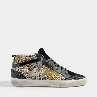 Shop Golden Goose Deluxe Brand | Mid Star Trainers In Leopard Glitters