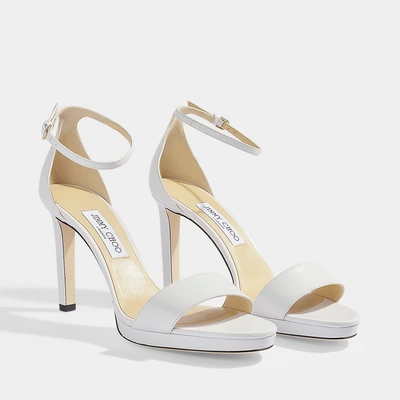 Shop Jimmy Choo | Misty 100 Sandals In White Nappa Leather