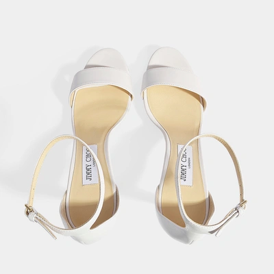 Shop Jimmy Choo | Misty 100 Sandals In White Nappa Leather