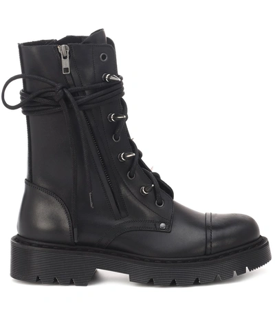 Shop Vetements Studded Leather Ankle Boots In Black
