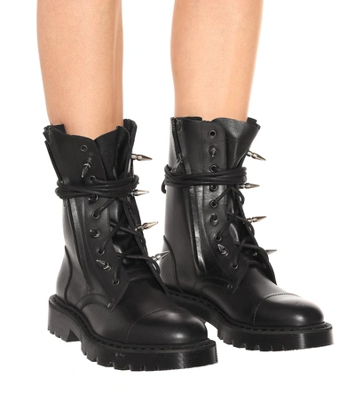 Shop Vetements Studded Leather Ankle Boots In Black