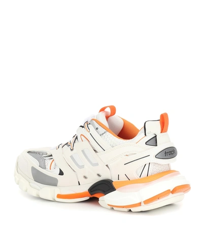 Balenciaga Multicolor Mesh And Rubber Track Sneakers In White