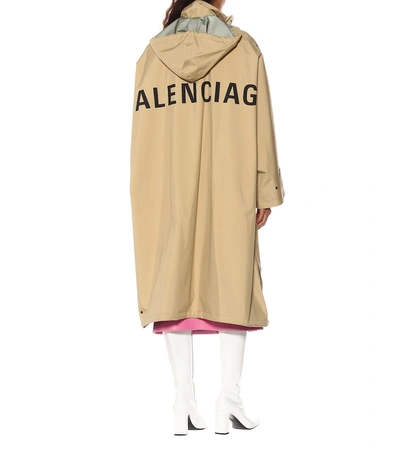 Balenciaga Opera Oversized Raincoat In Beige ModeSens