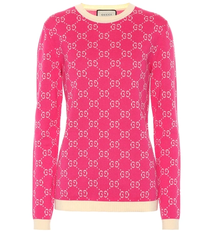 Shop Gucci Cotton Sweater In Pink