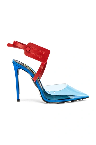 Shop Off-white Zip Tie Mule In Blue