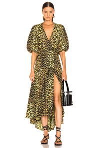 ganni bijou leopard dress