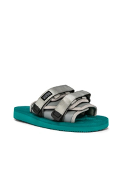 Shop John Elliott X Suicoke Sandal In Teal & Silver