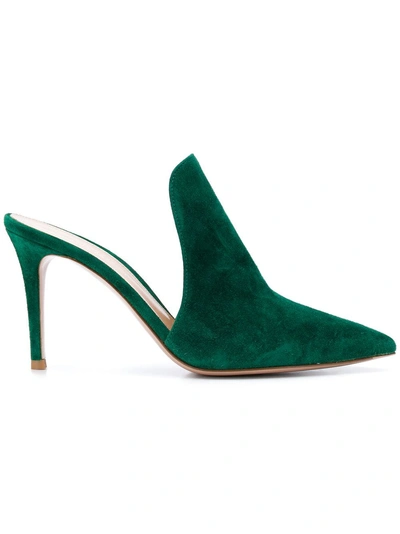 Shop Gianvito Rossi Pointed Toe Mule - Green