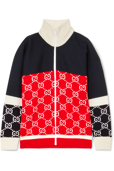 GUCCI - Colorblock Wool Cardigan