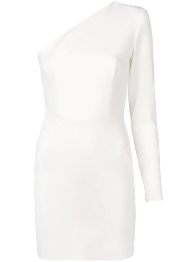 Shop Alex Perry Asymmetrical Cocktail Dress - White