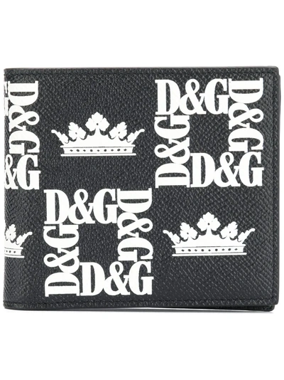 Shop Dolce & Gabbana Logo Print Wallet - Black