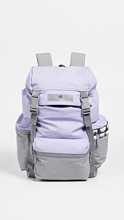 Shop Adidas By Stella Mccartney Backpack In Iced Lavender/solid Grey/white