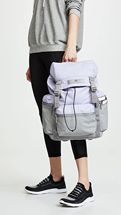 Shop Adidas By Stella Mccartney Backpack In Iced Lavender/solid Grey/white