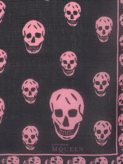 Shop Alexander Mcqueen Classic Silk Chiffon Skull Scarf In Multicolor