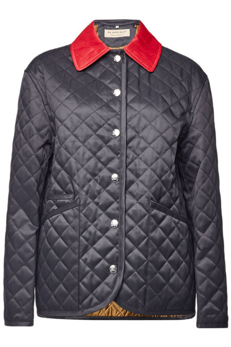 burberry red quilted jacket