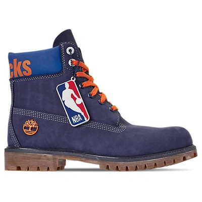 Shop Timberland Men's New York Knicks Nba 6 Inch Classic Premium Boots, Blue - Size 9.5