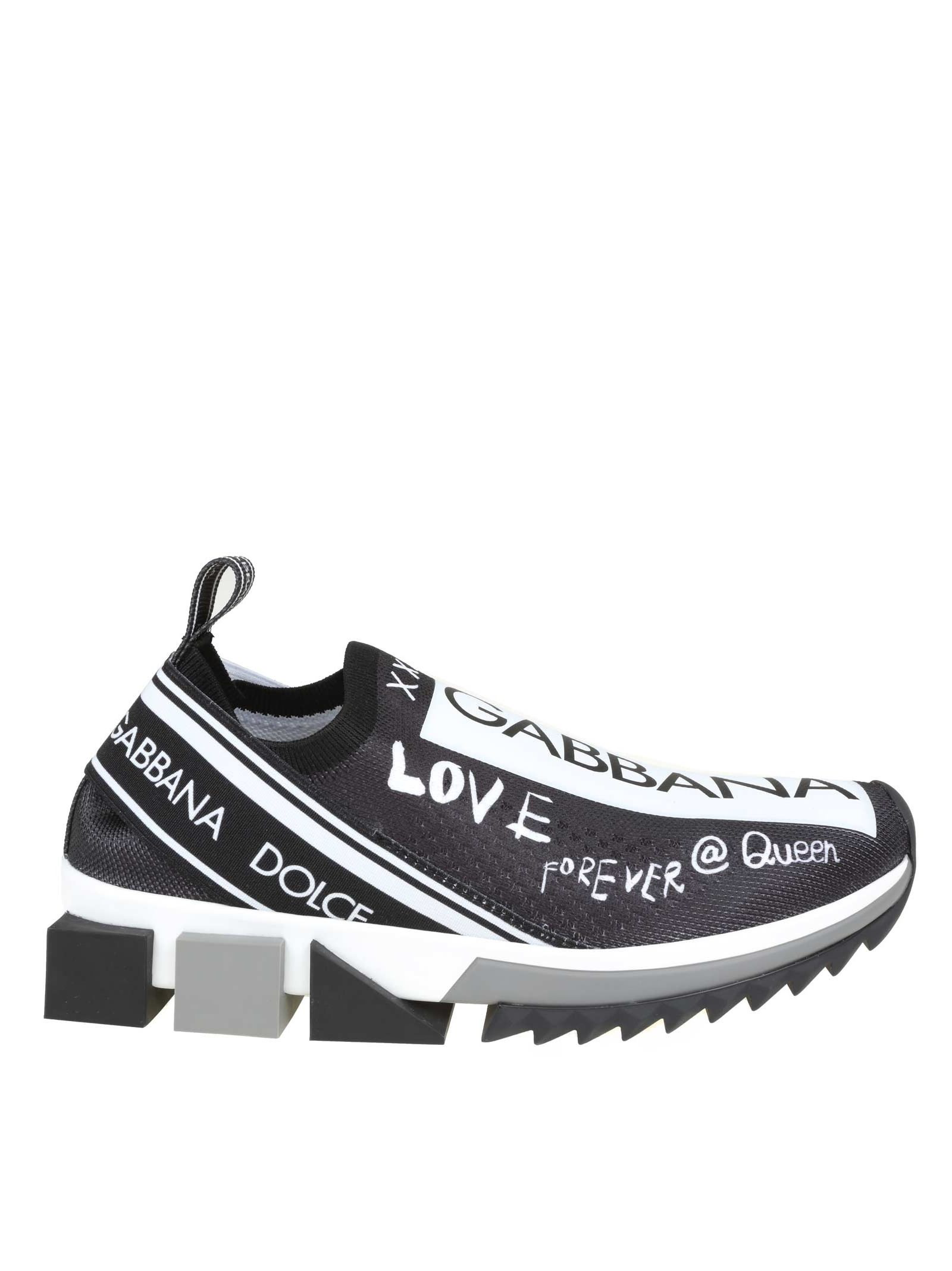 dolce & gabbana sneakers in sorrento graffiti print