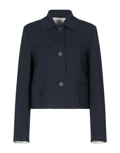 Shop Liviana Conti Suit Jackets In Dark Blue