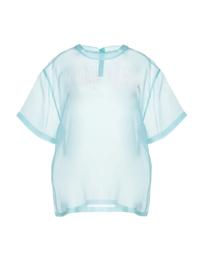 Shop Emporio Armani Blouses In Turquoise