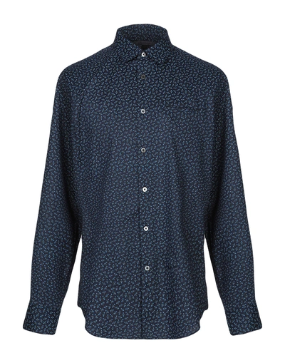 Shop John Varvatos Linen Shirt In Dark Blue