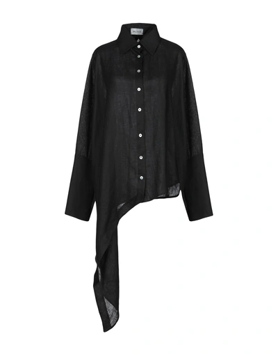 Shop Balossa Linen Shirt In Black