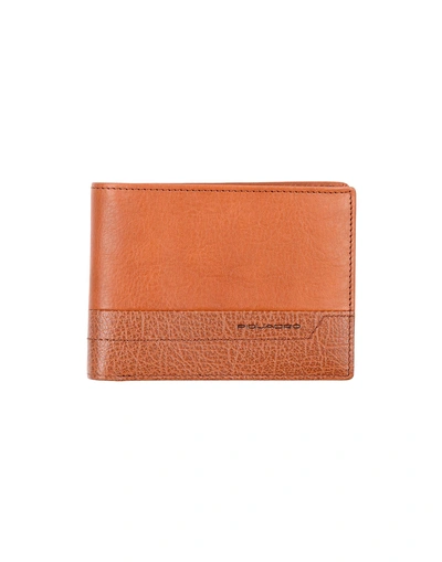 Shop Piquadro Man Wallet Brown Size - Bovine Leather, Metal