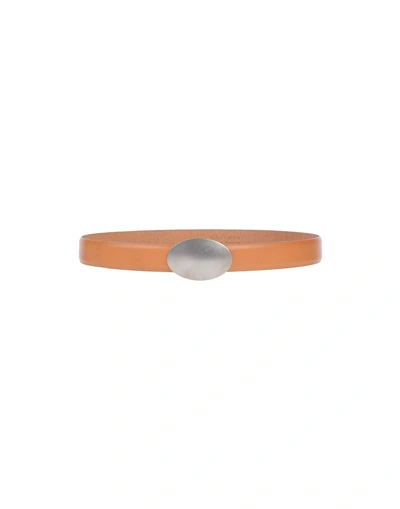 Shop Maison Margiela Leather Belt In Tan