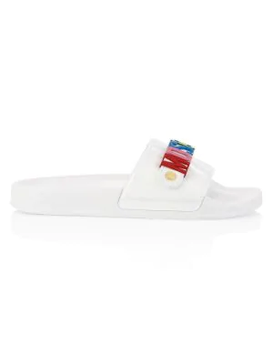 moschino rainbow slides
