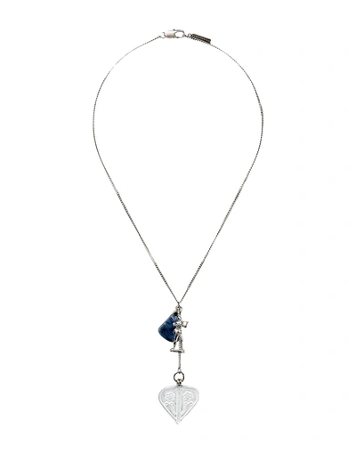 Shop Maison Margiela Necklaces In Blue