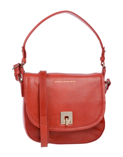 Shop Piquadro Handbags In Brick Red