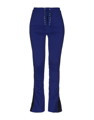 Shop Ben Taverniti Unravel Project Woman Pants Blue Size Xs Viscose, Polyamide, Elastane, Cotton, Acrylic