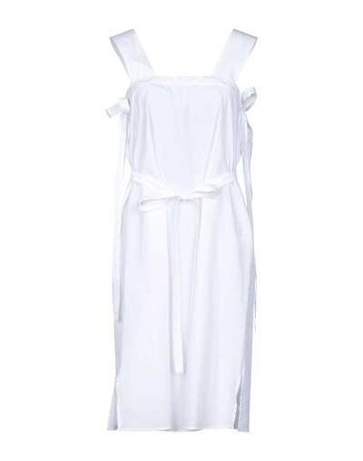 Shop Alysi Knee-length Dress In White