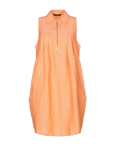 Shop Armani Exchange Short Dresses In Orange