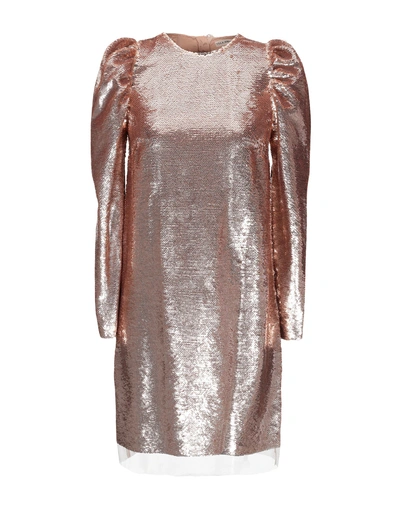 Shop Ulla Johnson Woman Short Dress Copper Size 4 Polyester In Orange